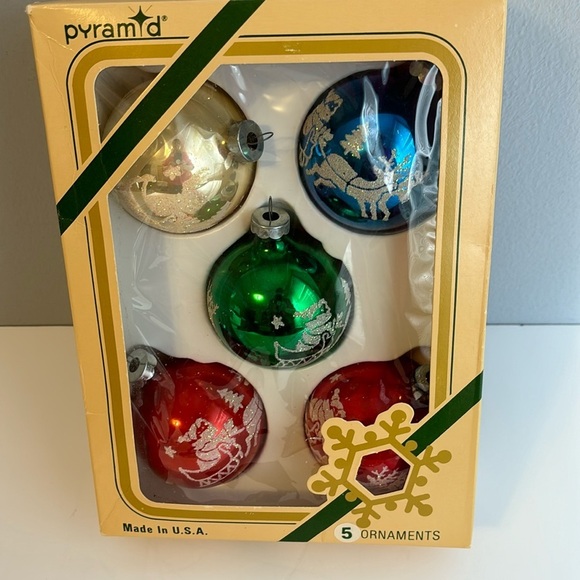 CHRISTMAS GLASS ORNAMENTS (VINTAGE) - Picture 1 of 8